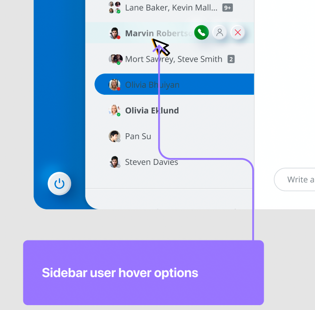 Image showing Sidebar hover options